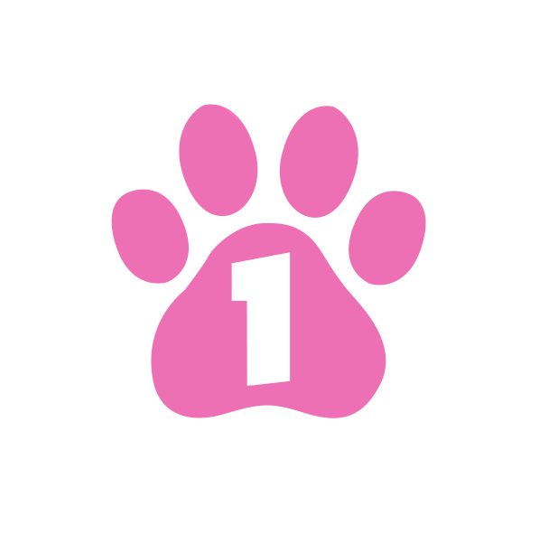 paw icon with a one in it